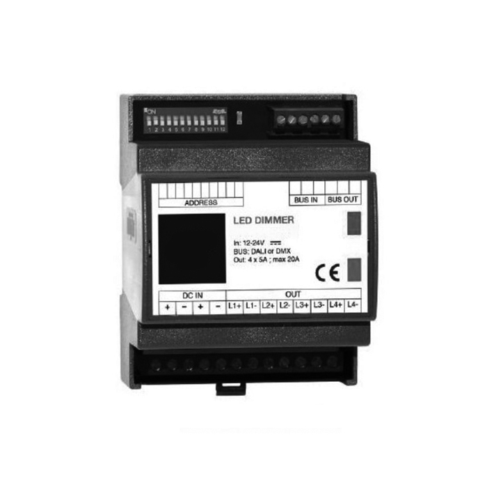 E.CEN.001 - RGBW Control Unit DMX 4ch 12/24Vdc