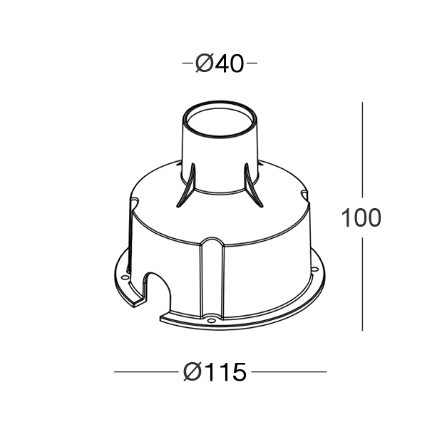 D.BOX.030.01 - Inground polypropylene formwork for Rim/Cut 45